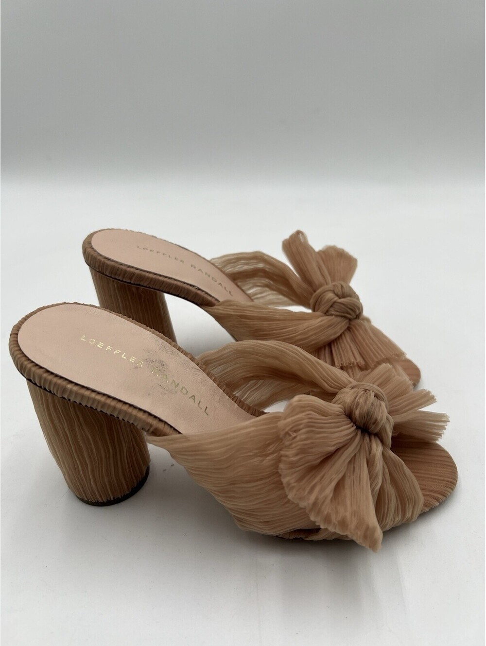 Women’s Loeffler Randall Penny Pleated Knot Mule sandals in a blush Size 5B